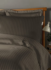 6 Piece  Duvet Cover Set 220x240cm King - Gray Stripe - Cotton Home