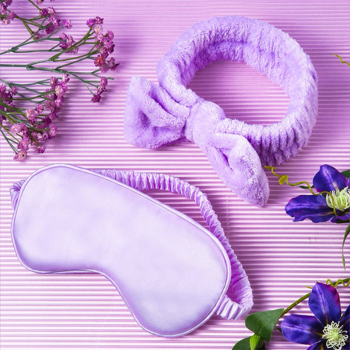 Bath Gift Box Set – Luxe Violet Spa Care Package with 9 Relaxing Self-Care Items for Women, Mom, Wife, Sister, Friends