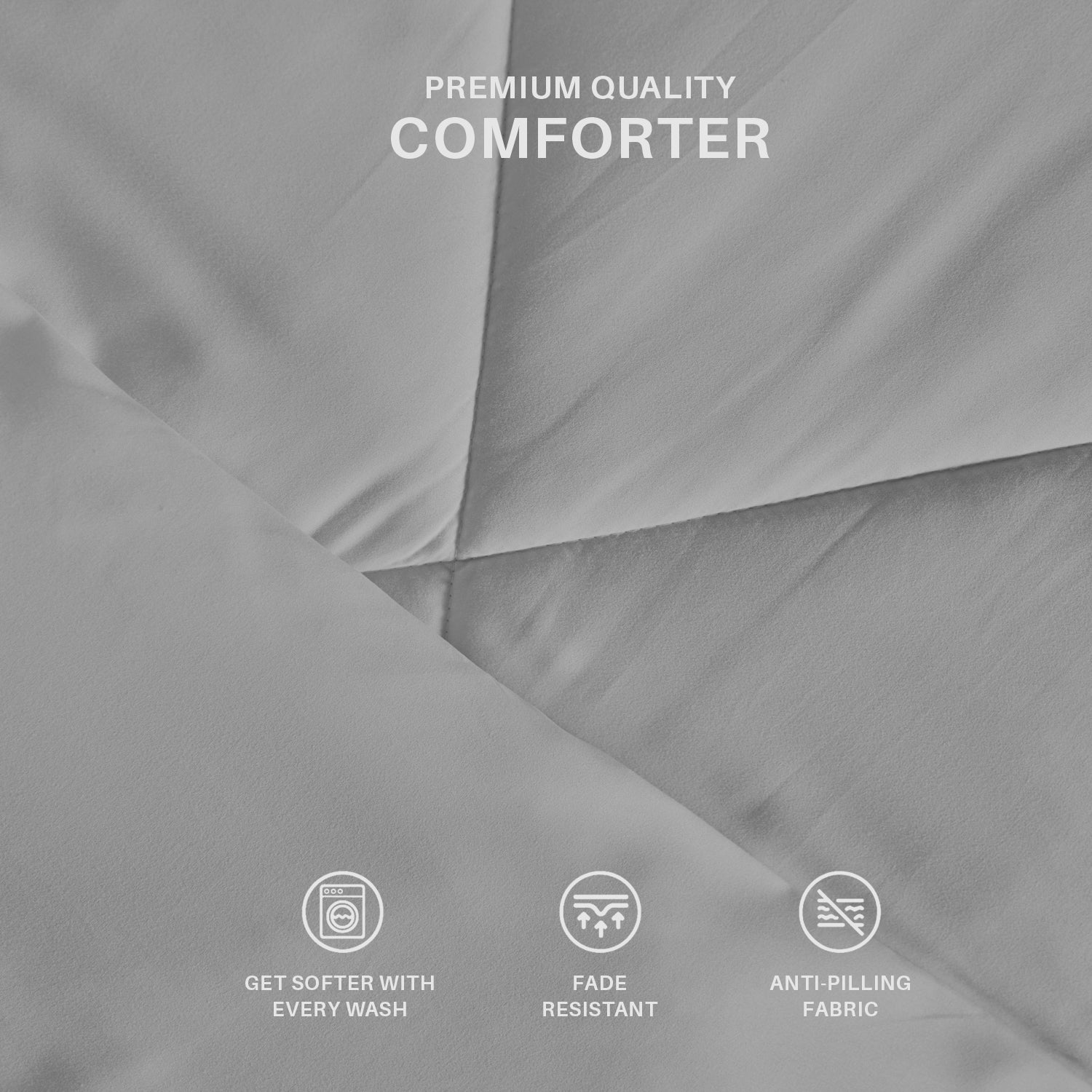 Premium Grey All Season High quality Super Soft Comforter 1 Piece