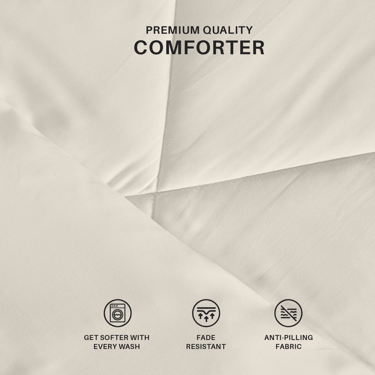 Premium Ivory All Season High quality Super Soft Comforter 1 Piece