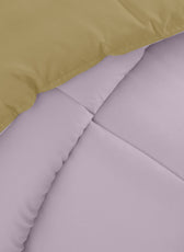All Season Lilac Super Soft Reversible Comforter Set 220x240cm with 2 Pillow Case - Cotton Home