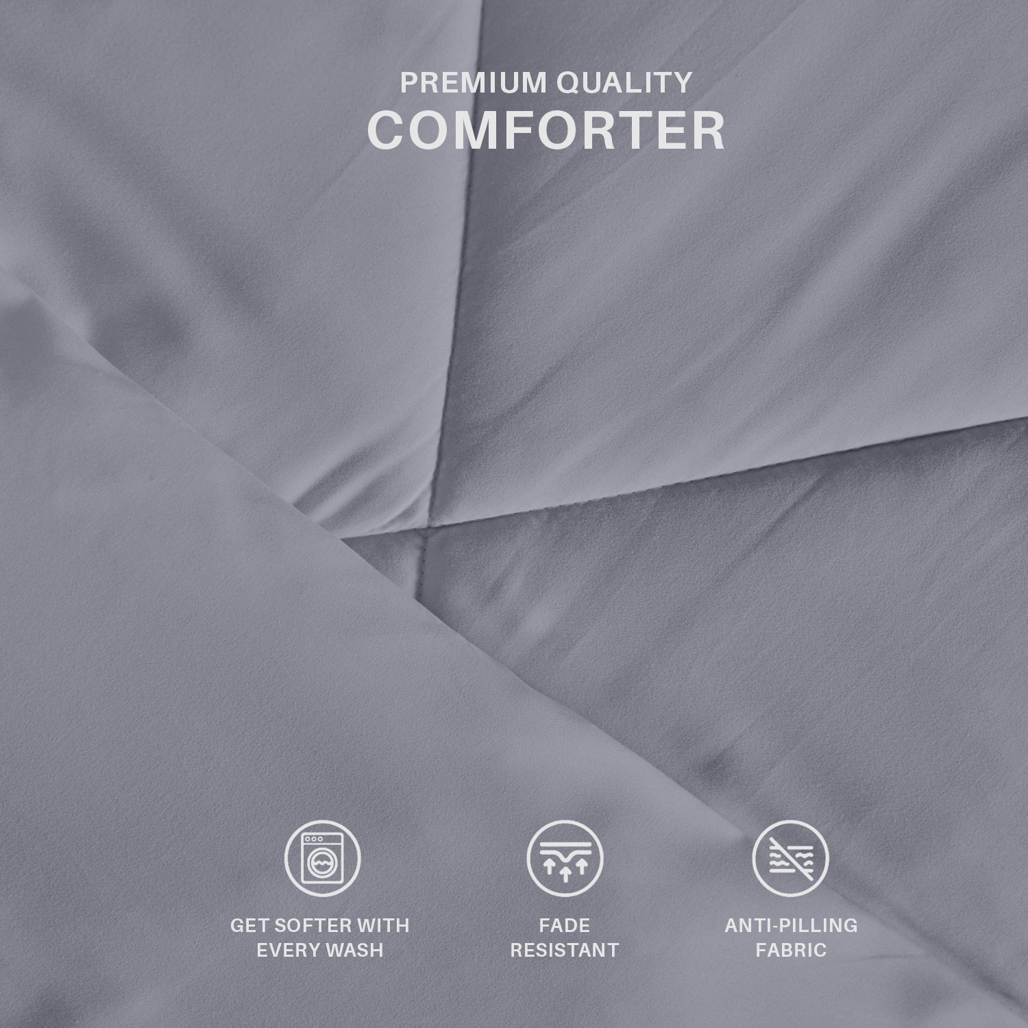 Premium Silver All Season High quality Super Soft Comforter 1 Piece