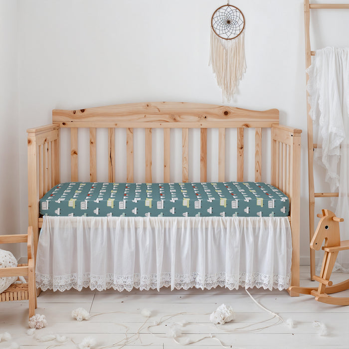 Premium Cotton 2PC Crib Sheets (120x60 cm) Soft, Breathable, Fitted Baby Mattress Sheets Dream Home