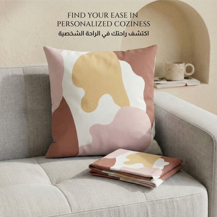 Cotton Decorative Throw Pillows Pack of 2 - 45x45 cm Square, Red