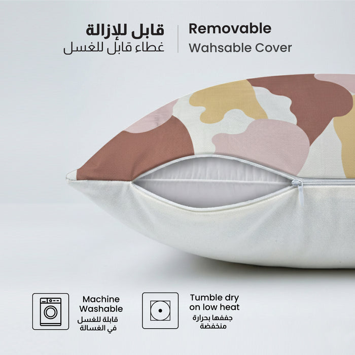 Cotton Decorative Throw Pillows Pack of 2 - 45x45 cm Square, Red