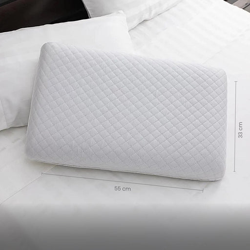 Shoulder Support Memory Foam Pillow Anti-Stress   35x55x12cm - White - Cotton Home