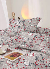 Duvet Cover 4 piece set Queen size High quality 220x240 duvet cover with Fitted sheet and pillow cases Midnight Garden - Cotton Home