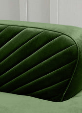 Northpol 3 Seater Velvet Sofa in Green - Elegant Comfort 242cm x 100cm x 78cm - Cotton Home