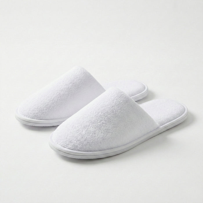 Turkish Luxury Spa Slippers for Men and Women Pack of 2 set  – Soft Lightweight White