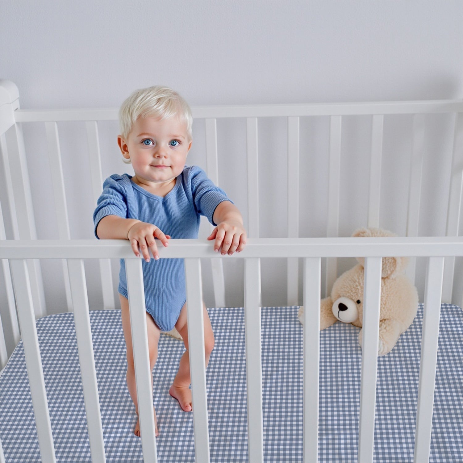Premium Cotton 2PC Crib Sheets (120x60 cm) Soft, Breathable, Fitted Baby Mattress Sheets Little Cars