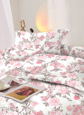 Duvet Cover 4 piece set Super King size High quality 240x260 duvet cover with Fitted sheet and pillow cases Abstract Harmony - Cotton Home