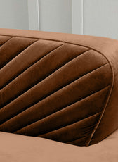 Northpol 3 Seater Sofa Velvet Fabric - Golden - L242cm x W100cm X H78cm - Cotton Home