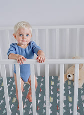Premium Cotton 3-Piece Baby Crib Bedding Set (120x60 cm) Fitted Baby Mattress Sheets and Protector Dream Home