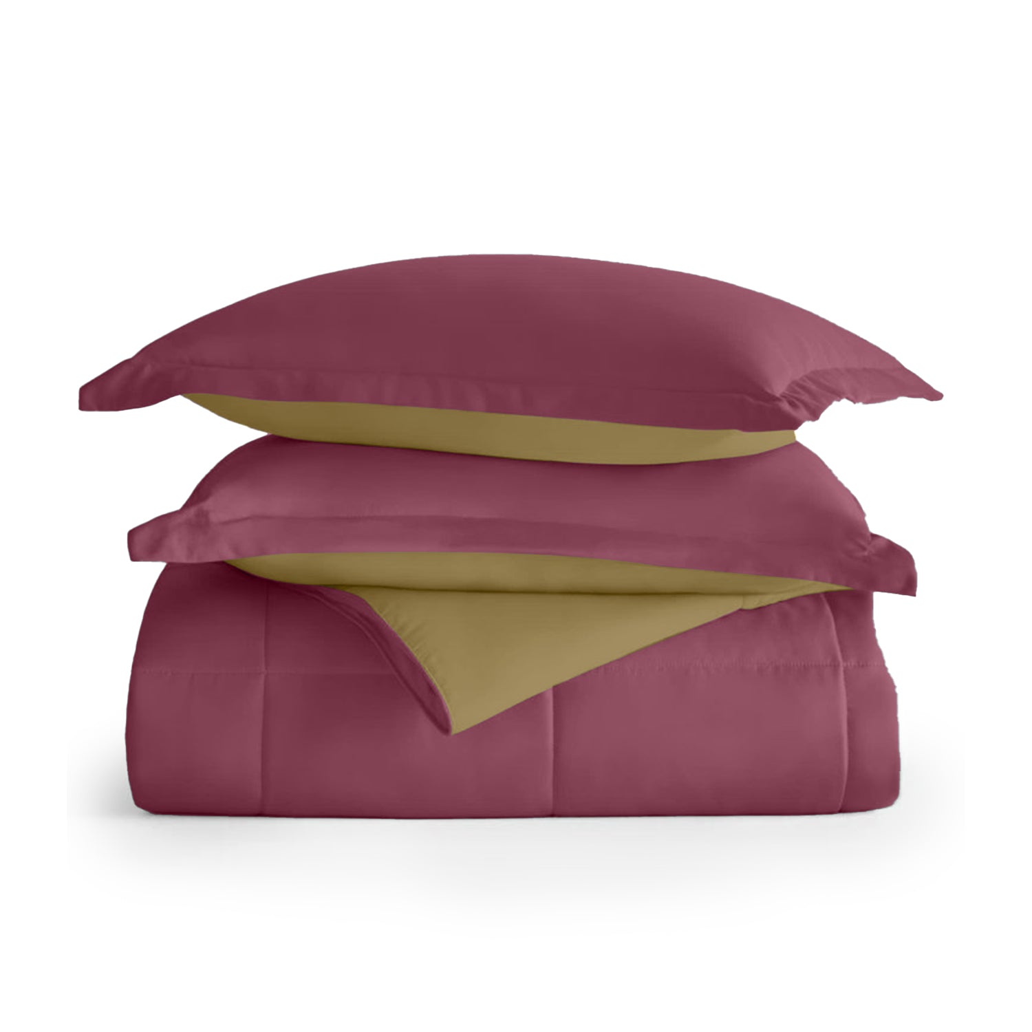 All Season Mauve Super Soft Reversible Comforter Set 220x240cm