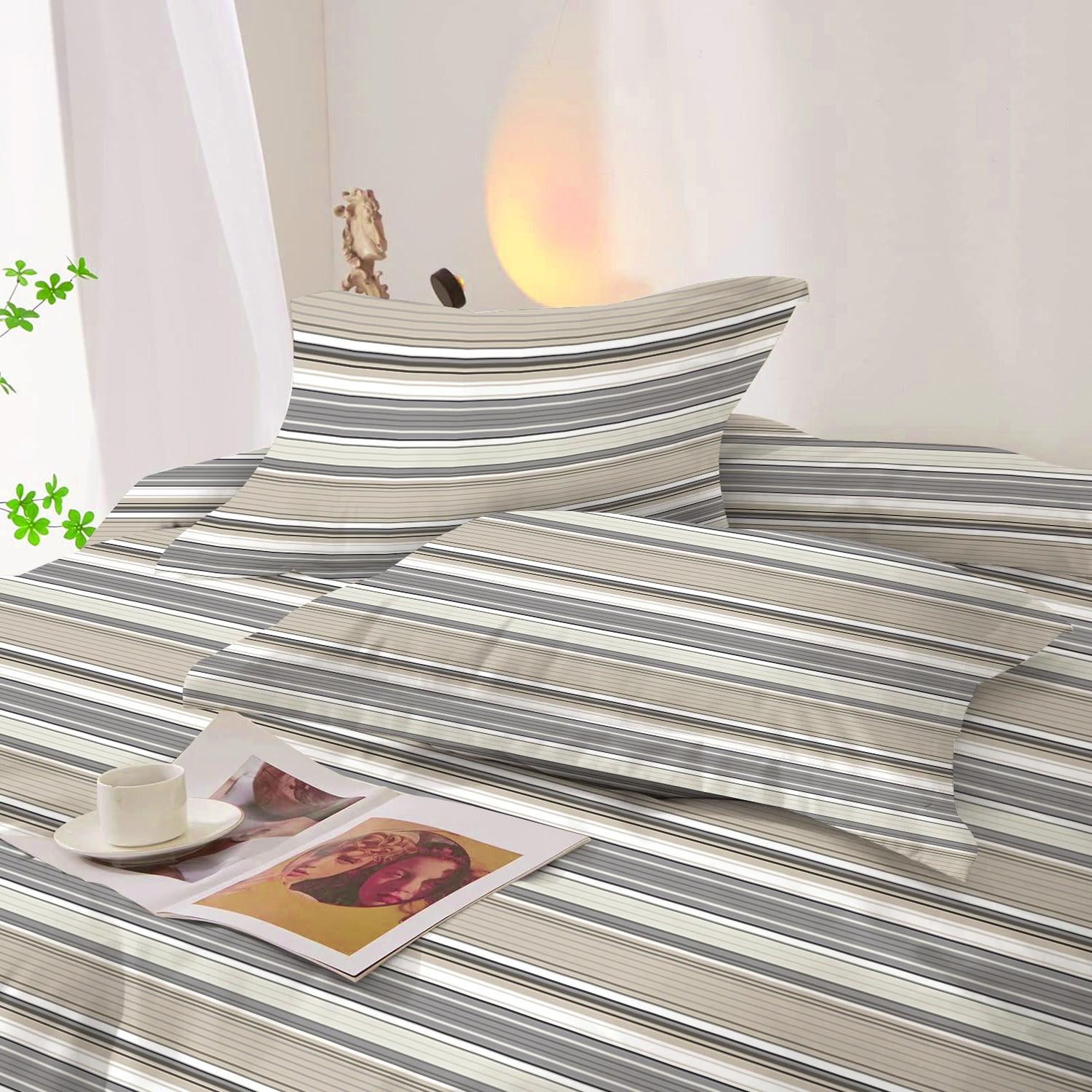 Duvet Cover 4 piece set Queen size High quality 220x240 duvet cover with Fitted sheet and pillow cases Fusion - Cotton Home