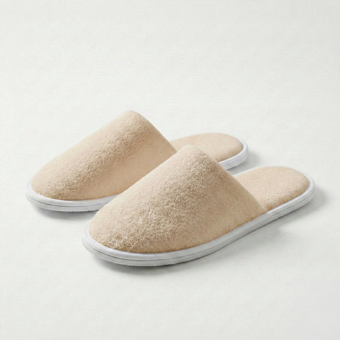 Turkish Luxury Spa Slippers for Men and Women Pack of 2 set – Soft Lightweight Beige
