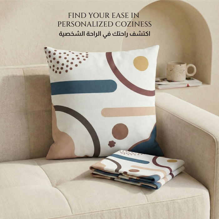 Cotton Decorative Throw Pillows Pack of 2 - 45x45 cm Square,
