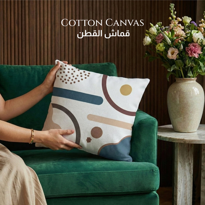 Cotton Decorative Throw Pillows Pack of 2 - 45x45 cm Square,