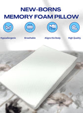 Smooth Wedge Memory Foam Pillow for babies  40x60cm (11x3) White - Cotton Home