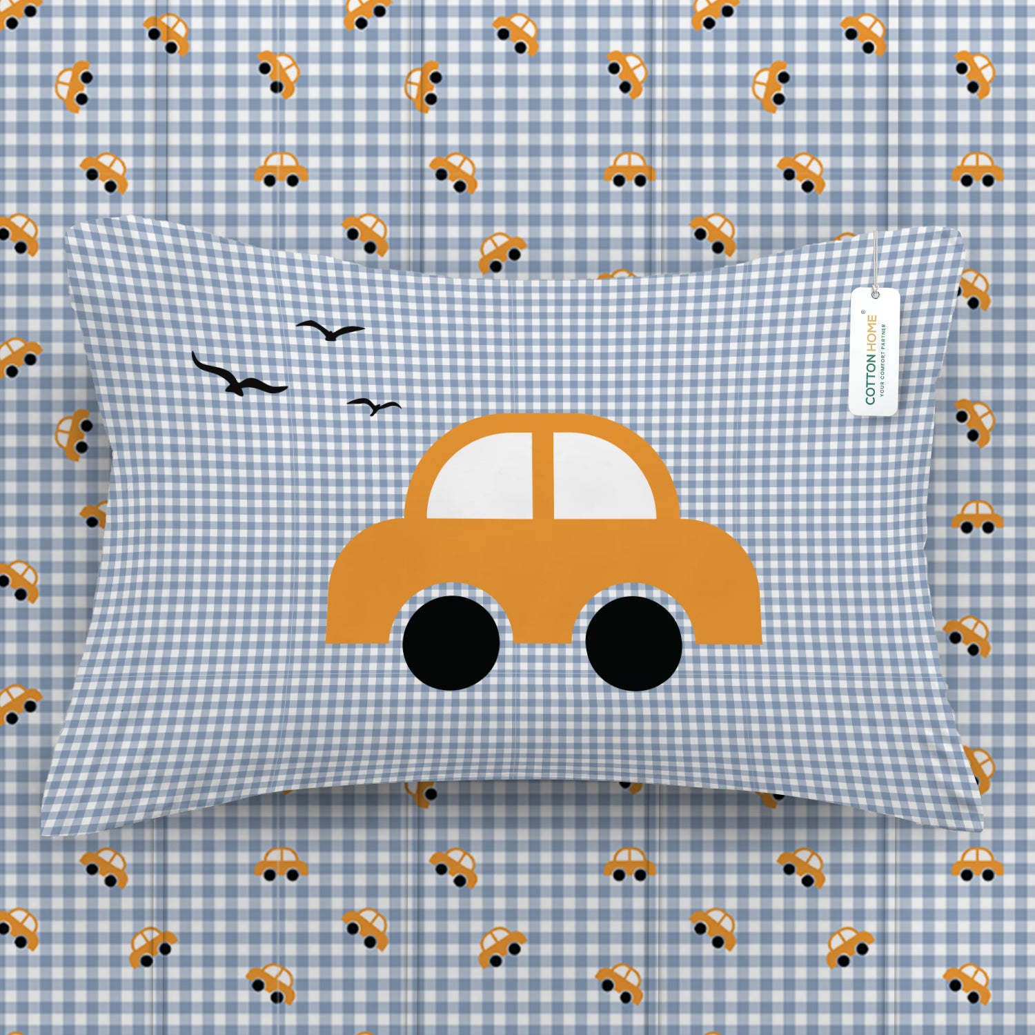 3Piece Baby Crib Comforter Set 90x120 Cotton Comforter, Filled Pillow & Pillow Cover – Little Cars