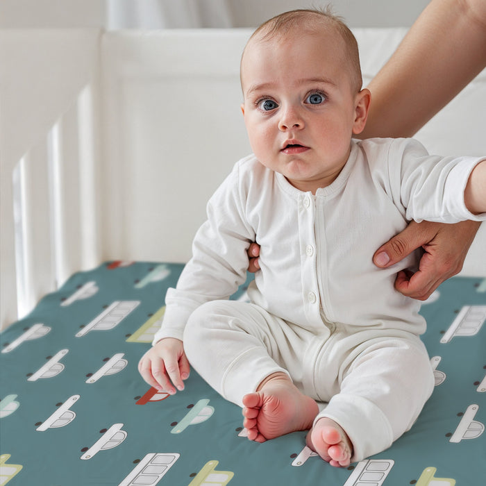 Premium Cotton 2PC Crib Sheets (120x60 cm) Soft, Breathable, Fitted Baby Mattress Sheets Dream Home