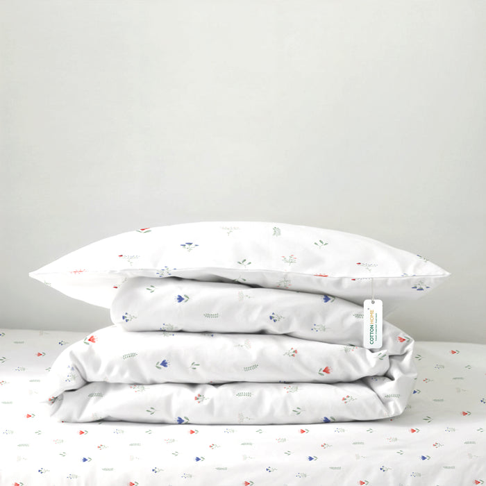 Premium Cotton 4PC Bedding Set Kids Comforter Set 160x220cm Peach Blossom