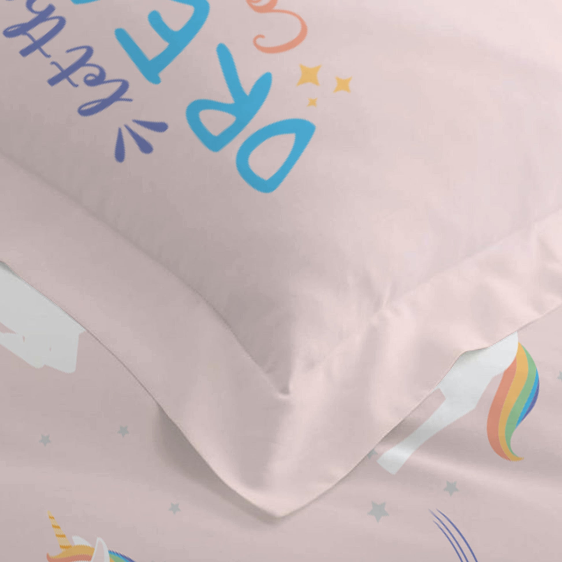 Premium Cotton 3PC Bedding Set Kids Comforter Set 135x220cm Unicorn