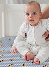 Premium Cotton 2PC Crib Sheets (120x60 cm) Soft, Breathable, Fitted Baby Mattress Sheets Little Cars