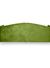 Nova 3-Seater Velvet Sofa with Square Arms – L220cm x W60cm x H85cm, Green Comfortable & Stylish Sofa for Living Room - Cotton Home