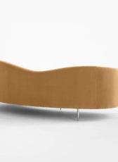 Luxe Lounge Luxurious Camel Velvet 3 Seater Sofa - 241cm Chic & Comfortable Lounge Seating - Cotton Home