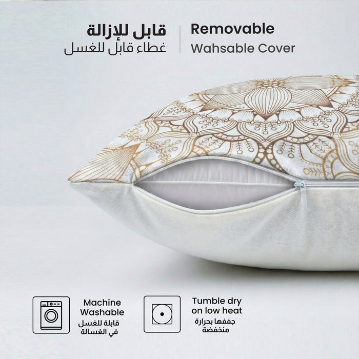 Cotton Decorative Throw Pillows Pack of 2 - 45x45 cm Square, Pattern