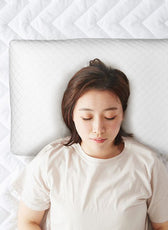 Breathable Memory Foam Pillow 40x60x13cm with Removable Cover - White - Cotton Home