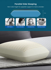 Breathable Memory Foam Pillow 40x60x13cm with Removable Cover - White - Cotton Home