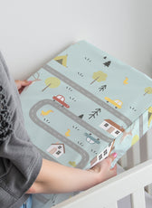 Premium Cotton 3-Piece Baby Crib Bedding Set (120x60 cm) Fitted Baby Mattress Sheets and Protector Dream Home