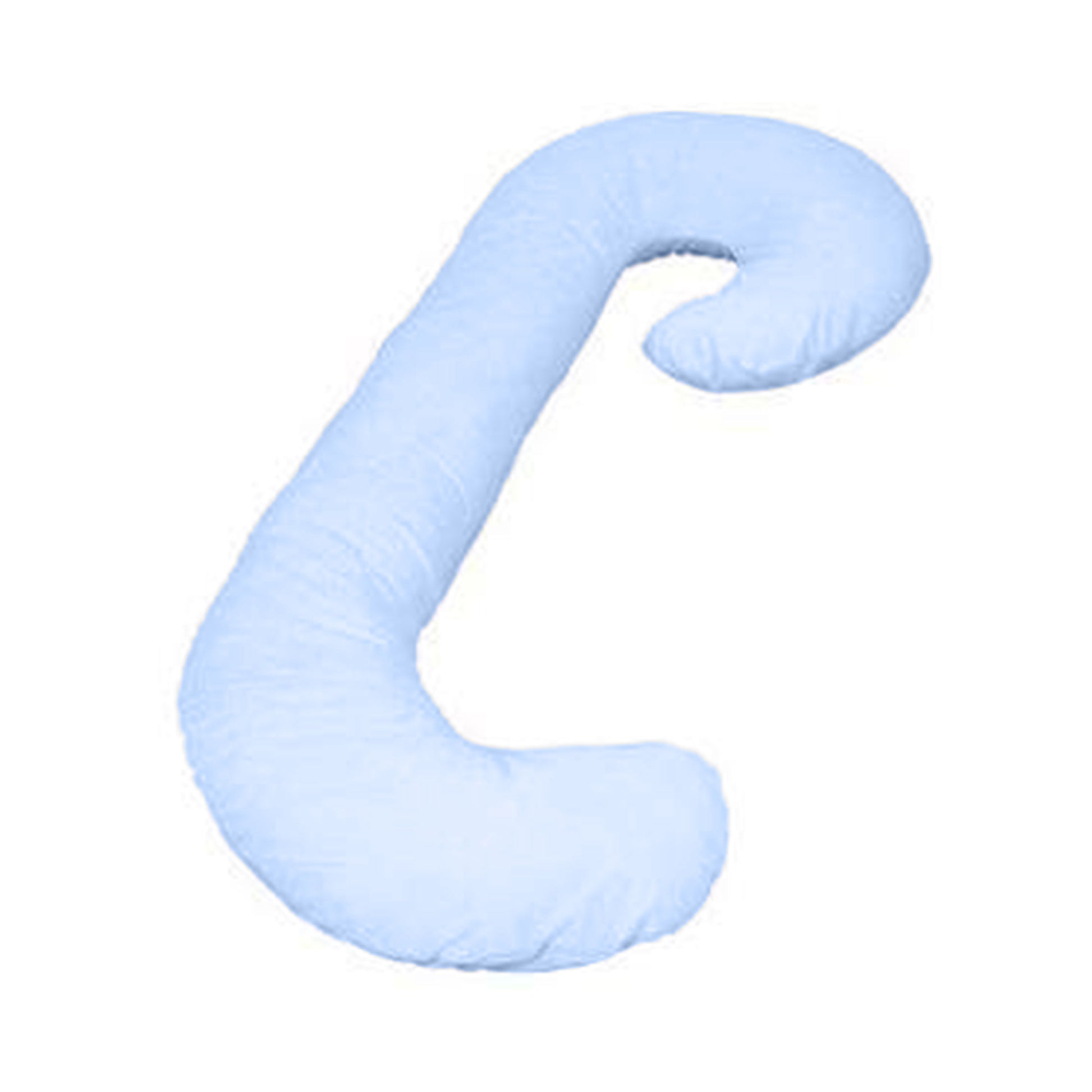 Four Seasons Pregnancy Pillow J Shaped Full Body Maternity Pillow 80x130cm Blue - Cotton Home