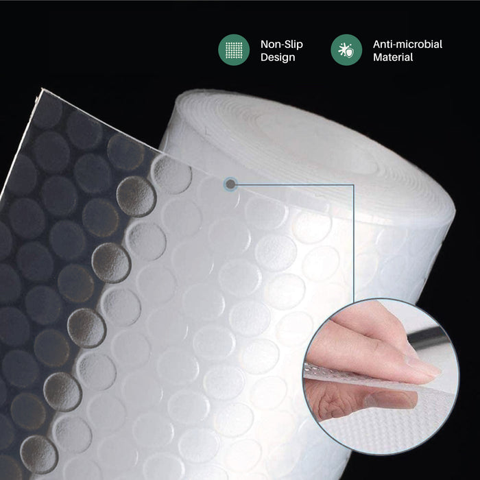 Non-Slip Shelf Liner for Kitchen & Drawers 45x150cm, Food-Grade, Waterproof & Easy to Cut