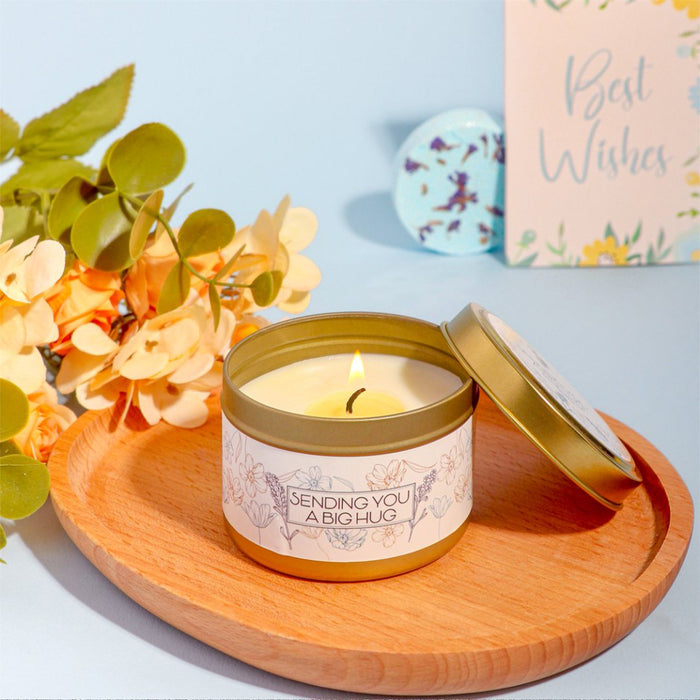 Bath Gift Box Set – Luxe Sky Blue Spa Care Package with 14 Relaxing Self-Care Items for Women, Mom, Wife, Sister, Friends