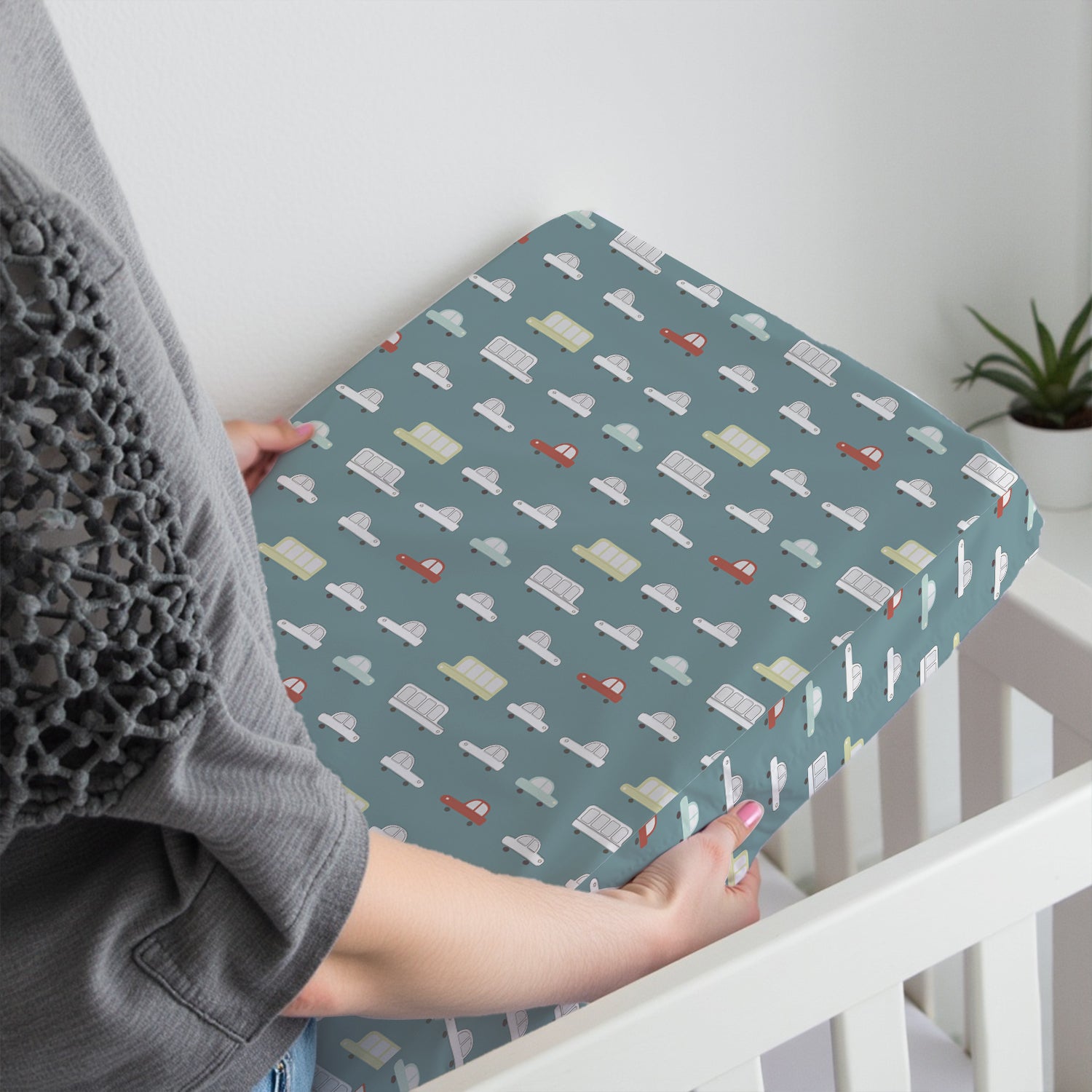 Premium Cotton 2PC Crib Sheets (120x60 cm) Soft, Breathable, Fitted Baby Mattress Sheets Dream Home