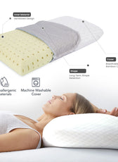 King Breathable Memory Foam Pillow 40x70X13cm - White - Cotton Home