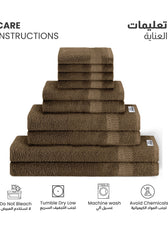 Cotton Towels 10 Piece Set-Soft Feel, Quick Dry, Highly Absorbent Durable Towels - Cotton Home