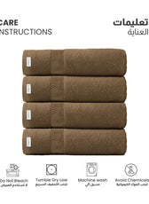 Cotton Bath Sheet 100x150 CM 4 Piece Set-Soft Feel, Quick Dry, Highly Absorbent Durable Towels - Cotton Home