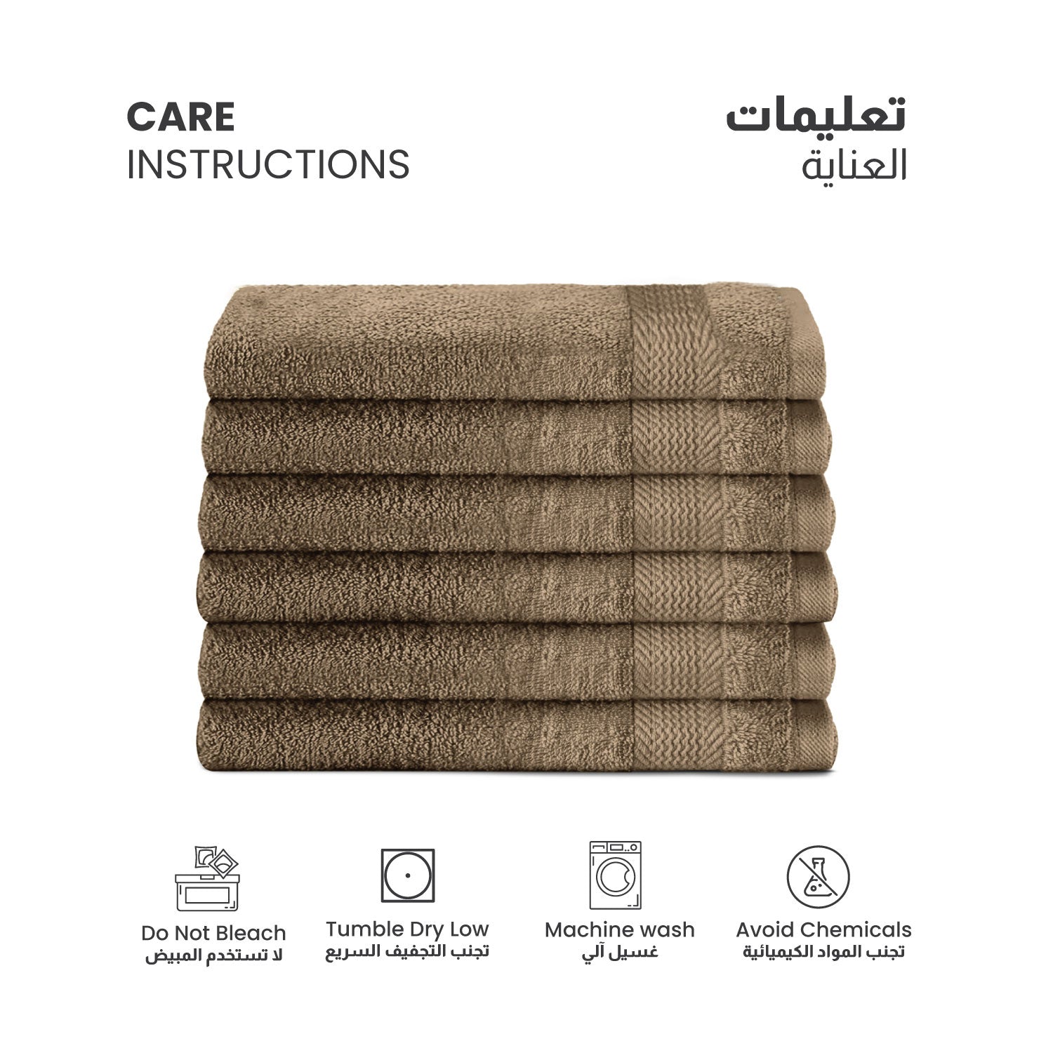 Cotton Hand Towel 50x100 CM 6 Piece Set-Soft Feel, Quick Dry, Highly Absorbent Durable Towels - Cotton Home