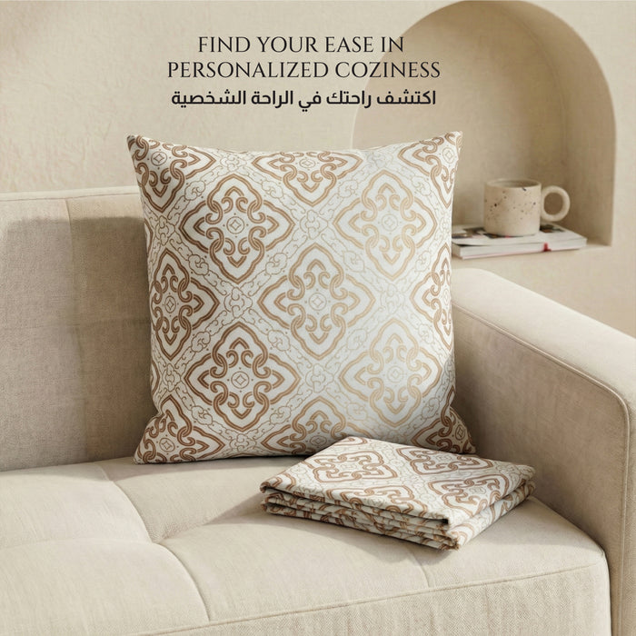 Cotton Decorative Throw Pillows Pack of 2 - 45x45 cm Square