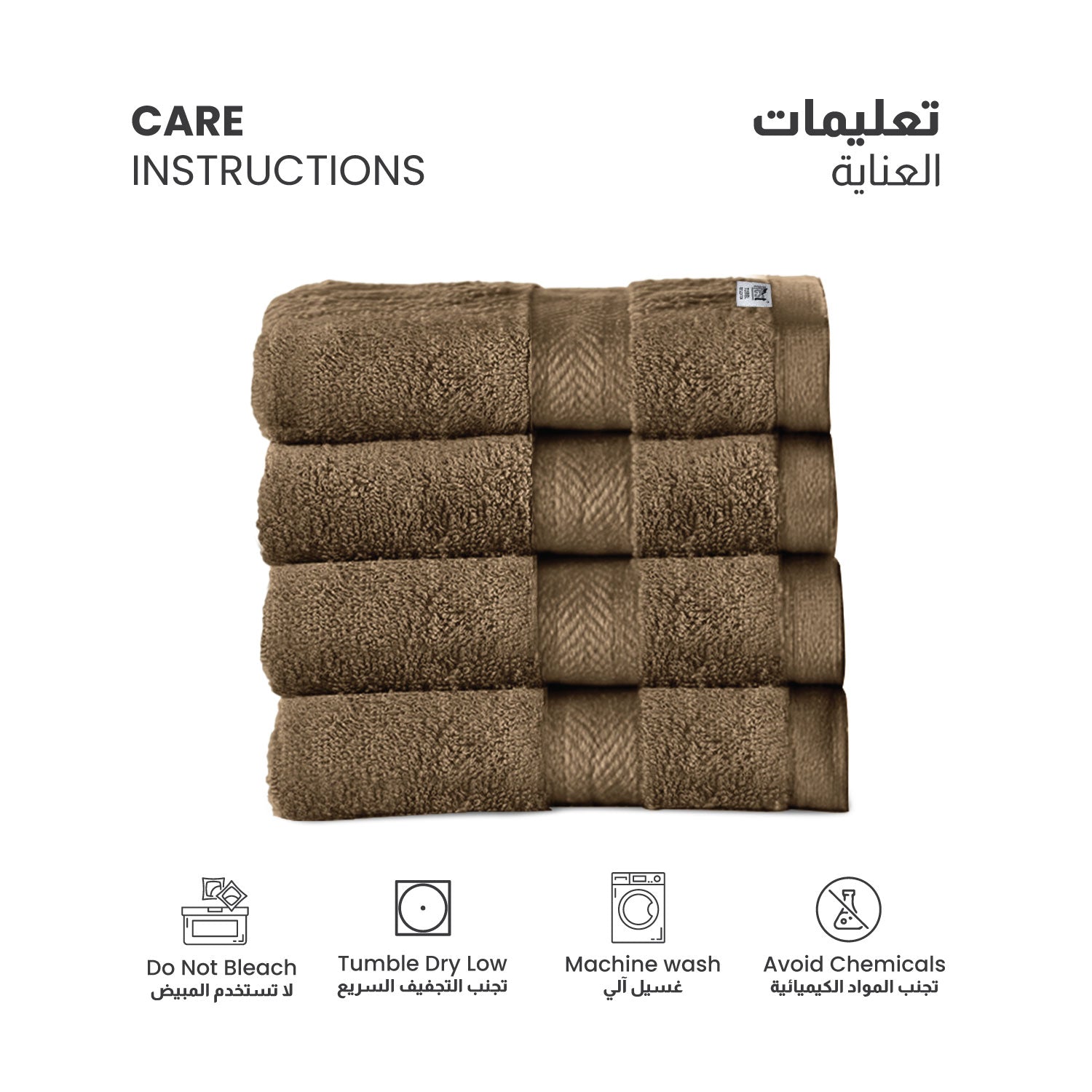 Cotton Face Towel Pack of 4 Soft Feel, Quick Dry, Highly Absorbent Durable Towels - Cotton Home