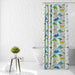 Shower Curtain Printed Fabric with Hooks 180x180 Cm - Dino - Cotton Home