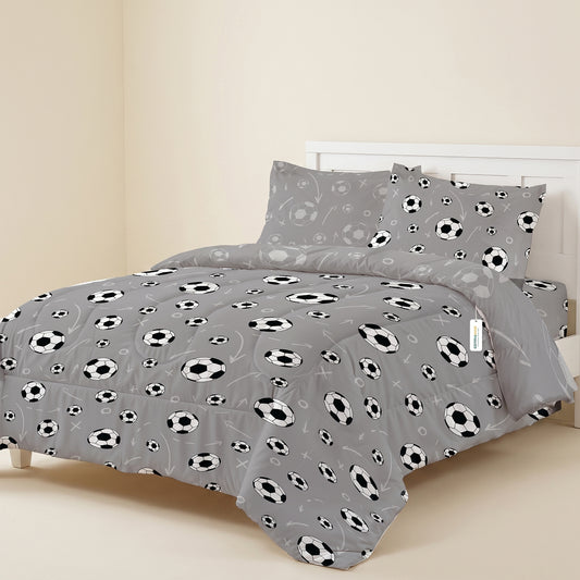 Premium Cotton 4PC Bedding Set Kids Comforter Set 160x220cm Soccer