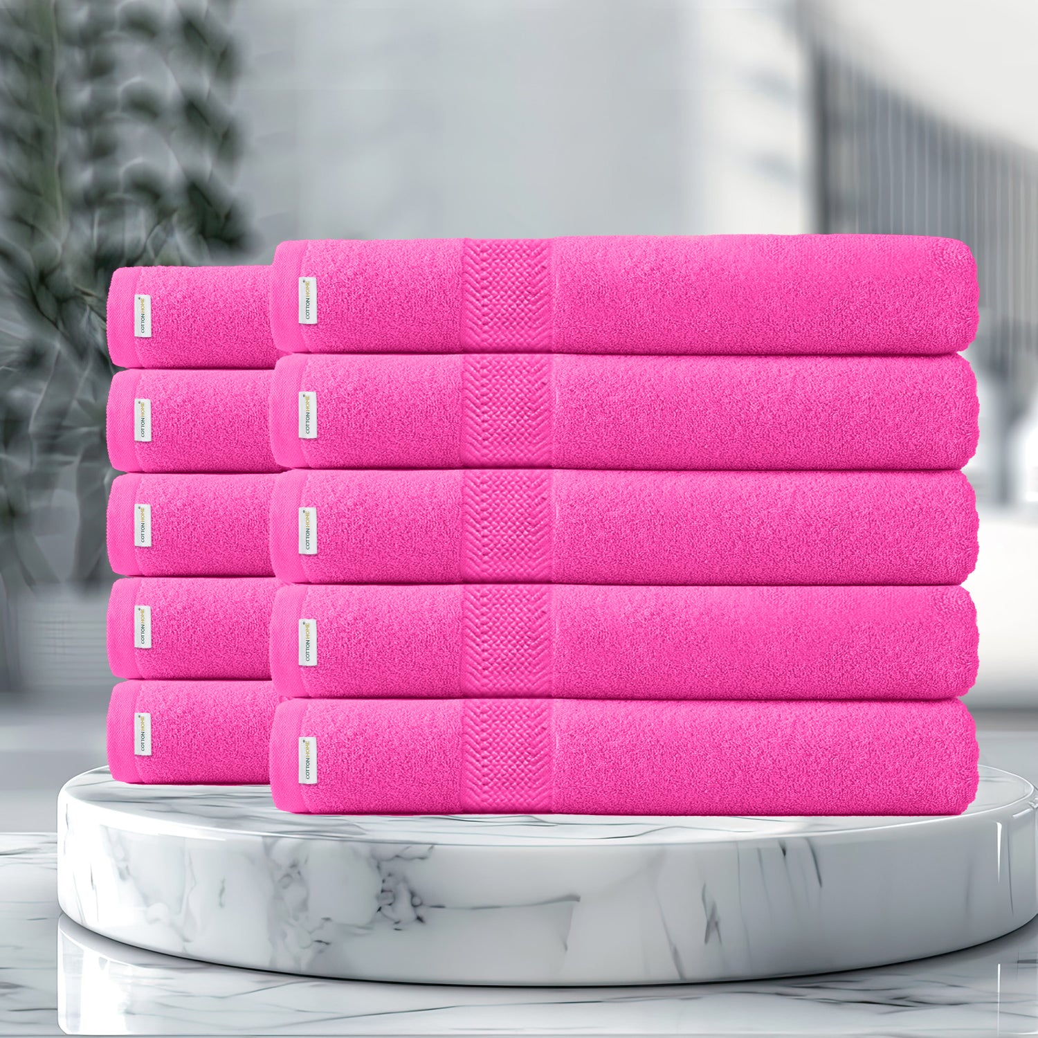 Cotton Bath Towel 70x140 CM 10 Piece Set-Soft Feel, Quick Dry, Highly Absorbent Durable Towels - Cotton Home