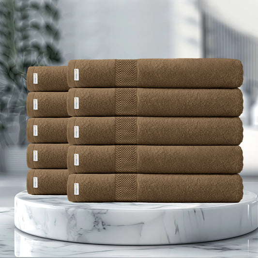 Cotton Bath Towel 70x140 CM 10 Piece Set-Soft Feel, Quick Dry, Highly Absorbent Durable Towels - Cotton Home