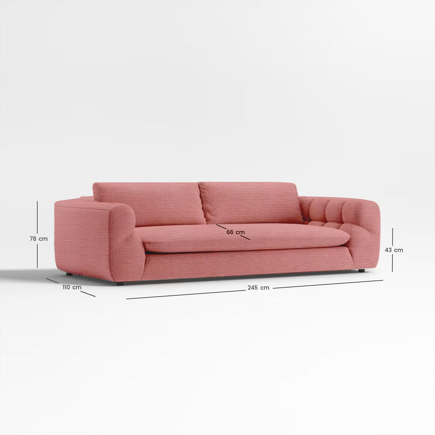 3-Seater Sofa measurements