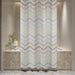 Shower Curtain Printed Fabric with Hooks 180x180 Cm - Chevton - Cotton Home